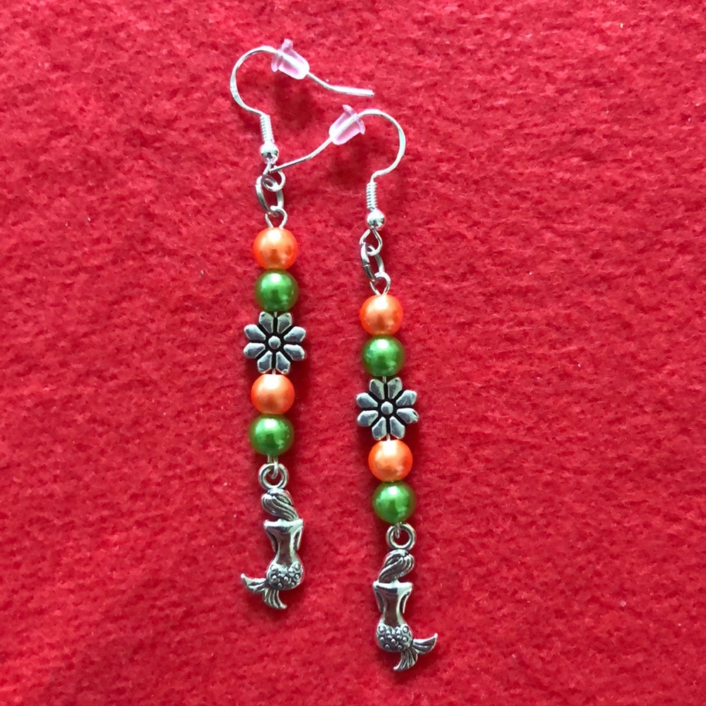 “Shoulder Drop” Beaded Dangle Earrings. Handmade by A Charmed Life